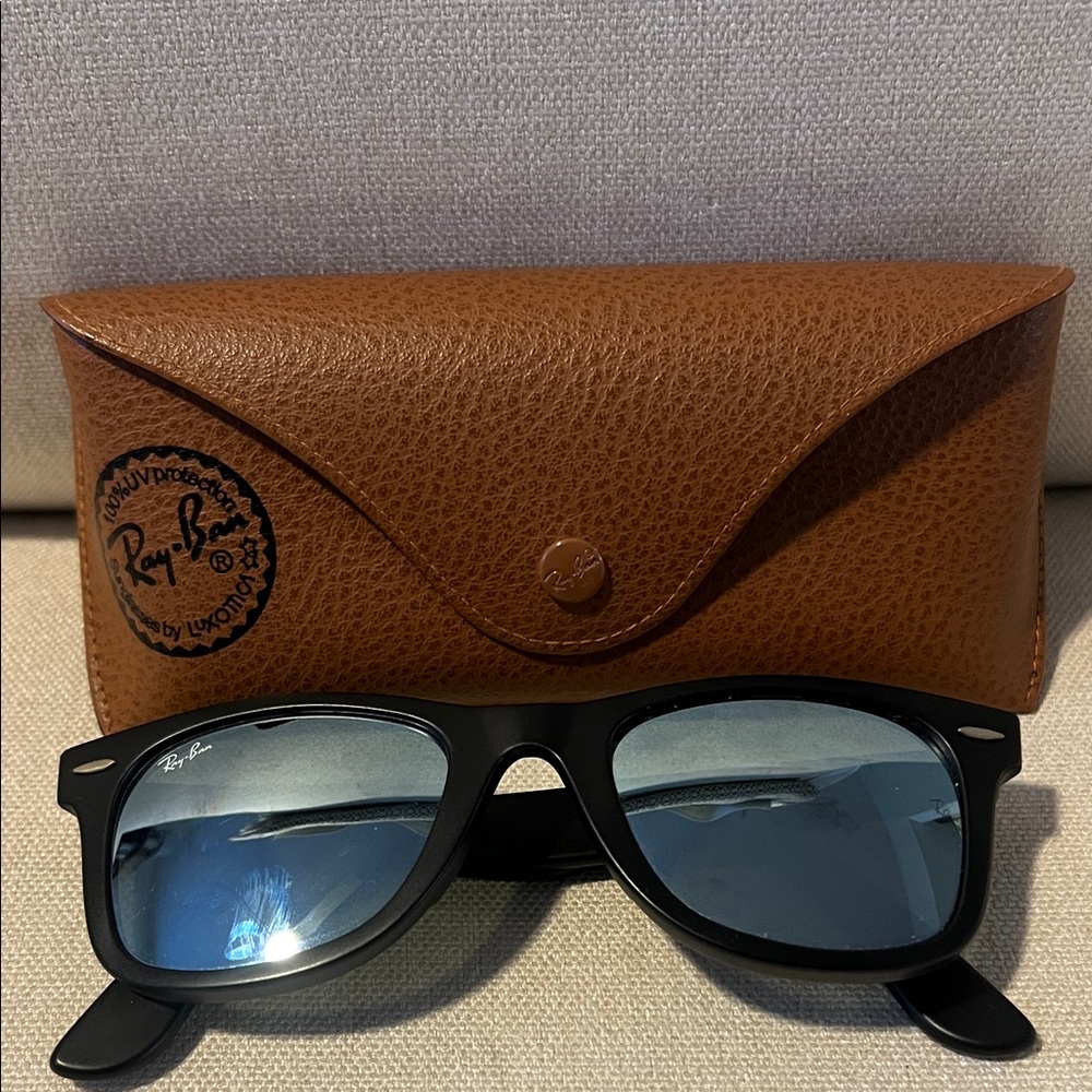 Ray-Ban Black Sunglasses with Brown Case
